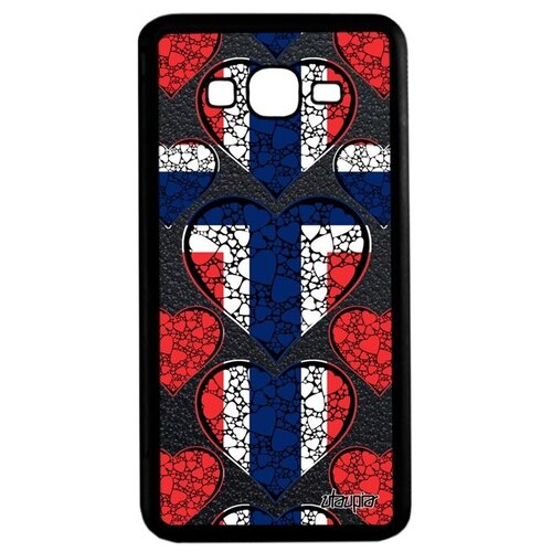 фото Красивый чехол для мобильного // galaxy grand prime // "флаг норвегии с сердцем" стиль дизайн, utaupia, цветной