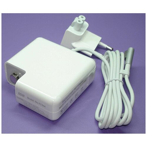 Блок питания для ноутбука Apple 16.5V 3.65A 60W MagSafe (A1184 A1330 A1344 A1435), OEM блок питания для ноутбука apple 16 5v 3 65а 60w штекер apple magsafe 2