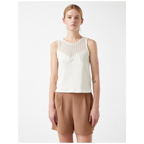 фото Майка koton women, 1yak33202ek, цвет: ecru, размер: xl