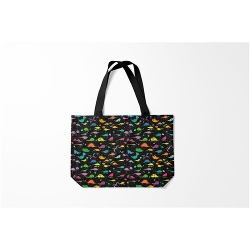 фото Сумка-шоппер / 46х35 см / звери / динозавры светящиеся burnettie