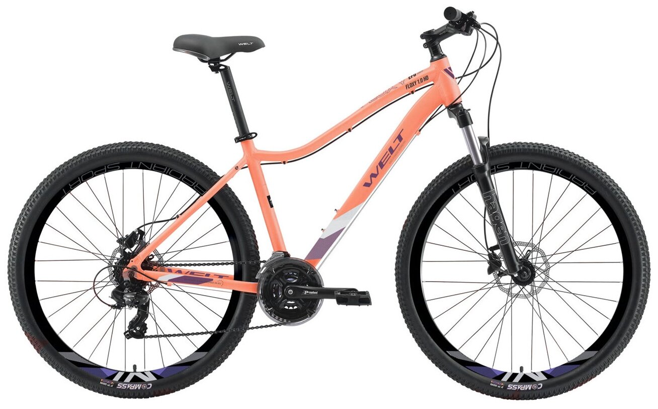 Женский велосипед Welt Floxy 1.0 HD 26, год 2022, ростовка 15, цвет Розовый