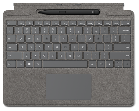 Клавиатура Microsoft Surface Pro X/8/9 Signature Keyboard Alcantara (Platinum) RUS + Slim Pen 2