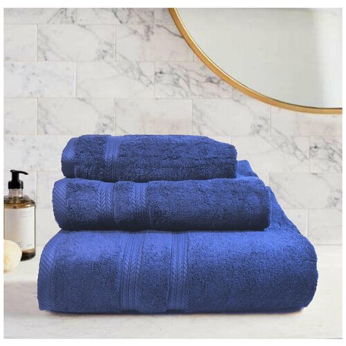 фото Набор банных полотенец sel new 3шт махровая ткань 30х70, 50x90, 70x140 см.