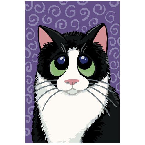 картина по номерам живопись по номерам 48 x 72 a380 грустный милый котёнок кот животное рисунок иллюстрация Картина по номерам, Живопись по номерам, 48 x 72, A380, грустный, милый, котёнок, кот, животное, рисунок, иллюстрация
