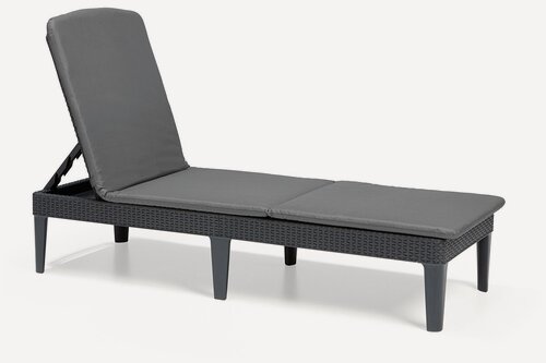 Изображение товара Шезлонг складной Keter Jaipur, с матрасом, пластик, графитовый