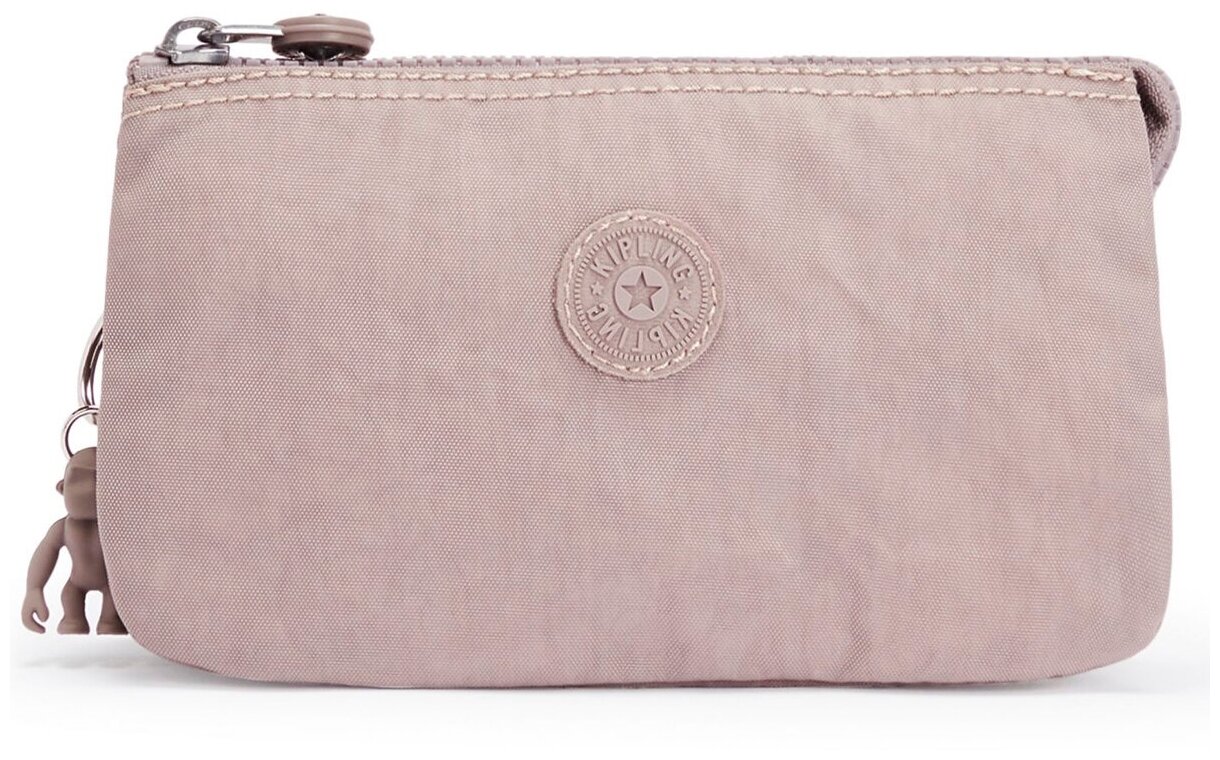 Косметичка Kipling, 5х11х18.5 см, , серый