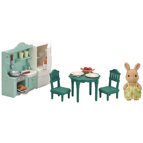 фото Игрушечная мебель sylvanian families кухня и обеденный стол (5378)