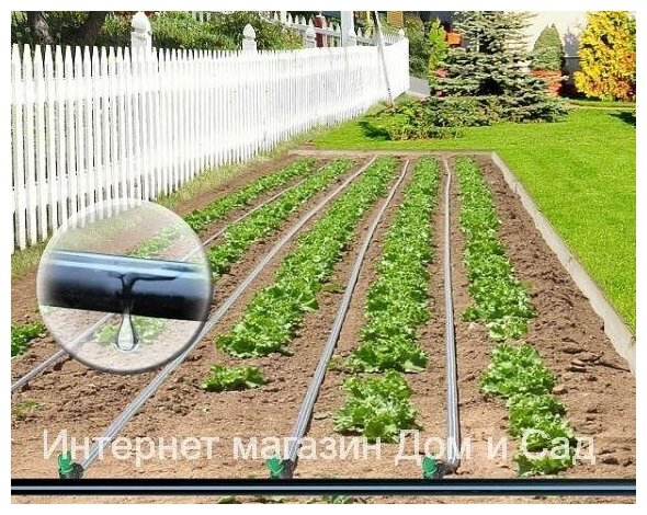 Капельная эмиттерная лента полив растений КЛ длина 50 метров шаг 30 см - фотография № 2