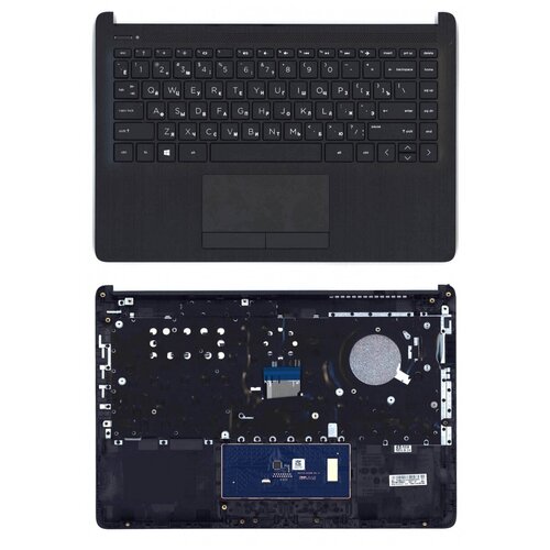 Клавиатура для ноутбука HP ProBook 445 G7 черная c черным топкейсом 585000₽