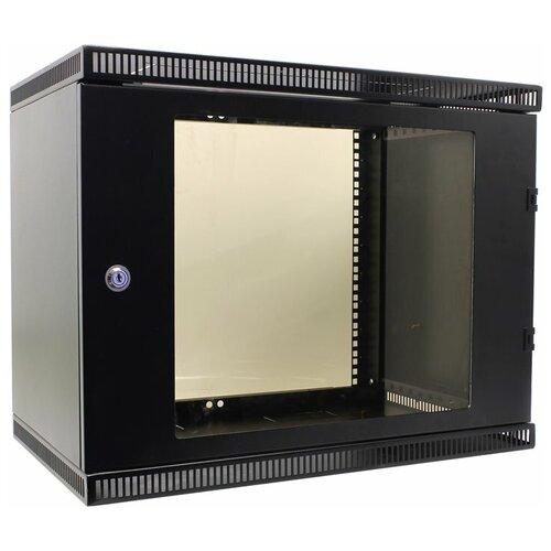 Шкаф коммутационный C3 Solutions WALLBOX LIGHT 9-63 B (NT176965) настенный 9U 600x350мм пер.дв.стекл несъемн.бок.пан. направл.под закл.гайки 60кг черный 300мм 15кг 475мм IP20 сталь