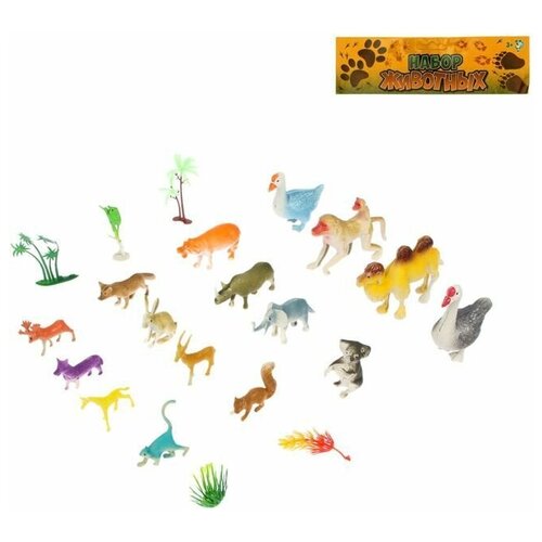 Набор животных Дикие животные, 16 фигурок с аксессуарами