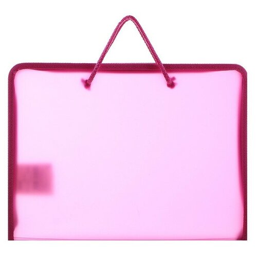 Папка, пластиковая, А5, 230 х 185 х 25 мм, молния вокруг, «Оникс», ПТ-112, «Офис», тонированная, цвет розовый