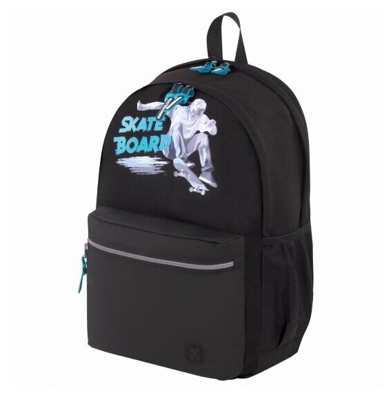 Рюкзак Brauberg 229969 FASHION CITY Skateboard универсальный черный 46х31х15 см