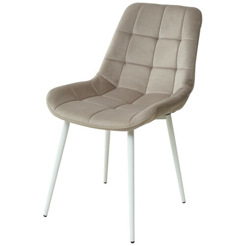 фото Кухонный- обеденный стул хофман, цвет светло- коричневый #h61, велюр / белый каркас m- sity (м- сити) / ru- stol. ru m city