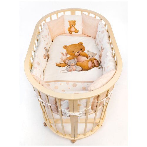 Vikalex Комплект Мишкина Компания пузырьки 6 предметов бежевый 7290₽