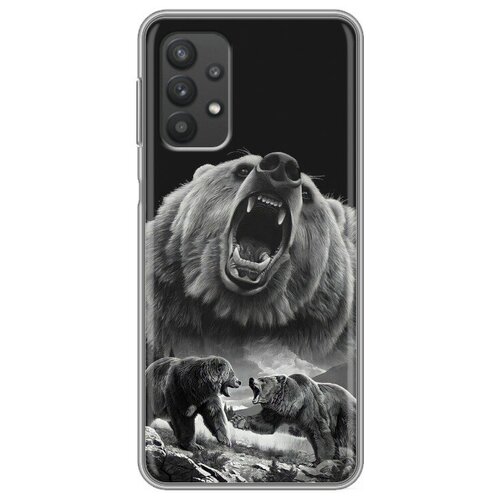 Дизайнерский силиконовый чехол для Samsung Galaxy A32 Медведь дизайнерский силиконовый чехол для samsung galaxy a32 волки