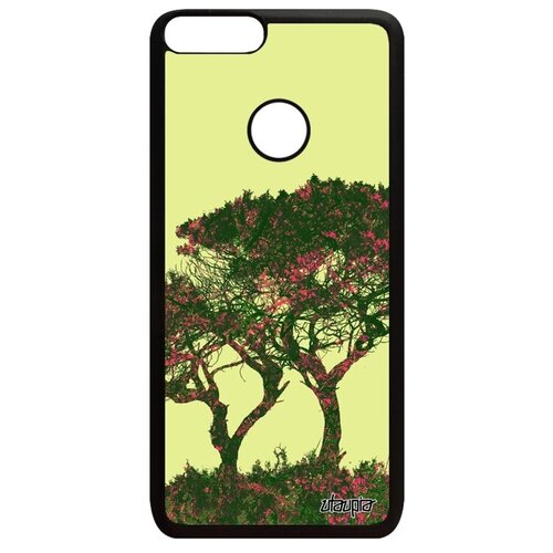 фото Защитный чехол для // huawei p smart 2018 // "гренадил" дерево стиль, utaupia, желтый