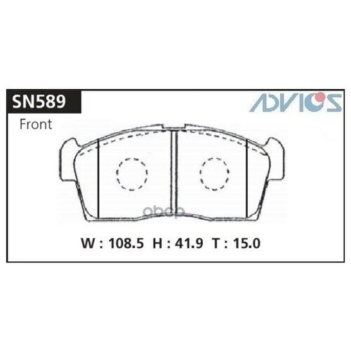 ADVICS SN589 Дисковые тормозные колодки ADVICS
