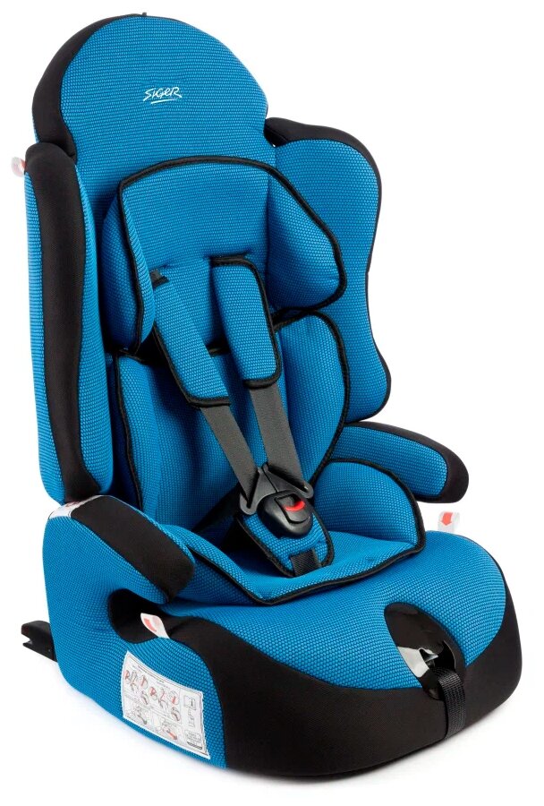 Автокресло группа 1/2/3 (9-36 кг) Siger Прайм Isofix, синий