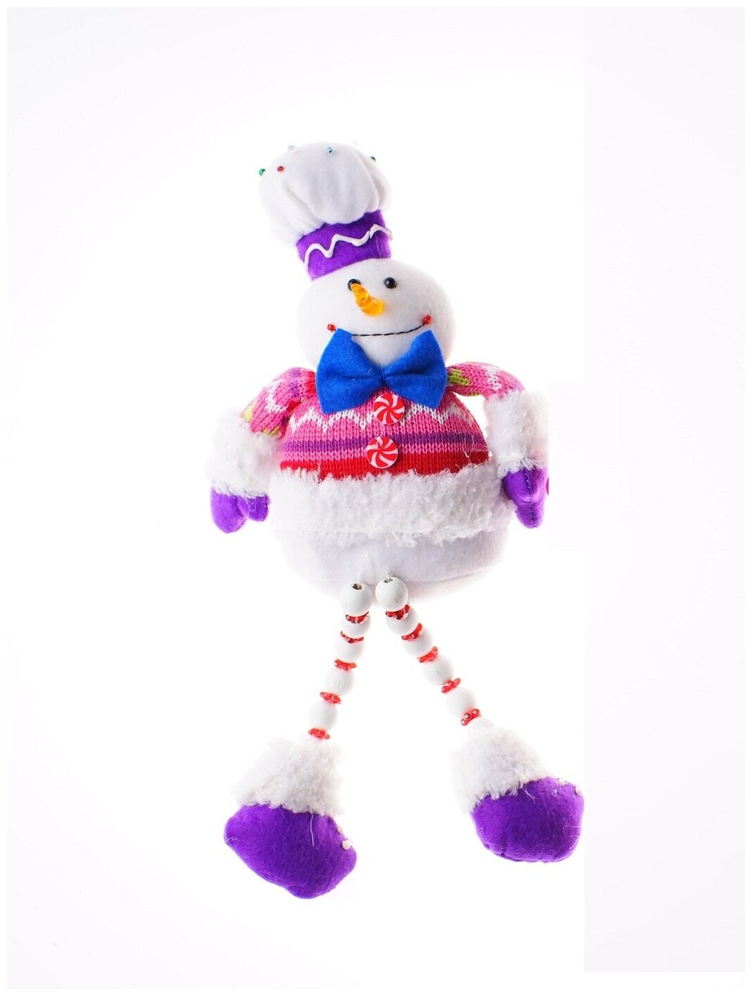 Рождественские декорации (Снеговик 30 см.) Фиолетовый