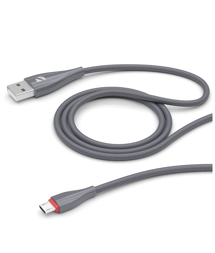 Кабель DEPPA Ceramic, USB A(m), micro USB B (m), 1м, серый [72286] - фото №2