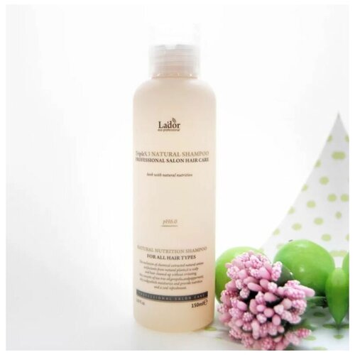 фото Lador triplex natural shampoo профессиональный шампунь с протеинами шелка и кератином la'dor