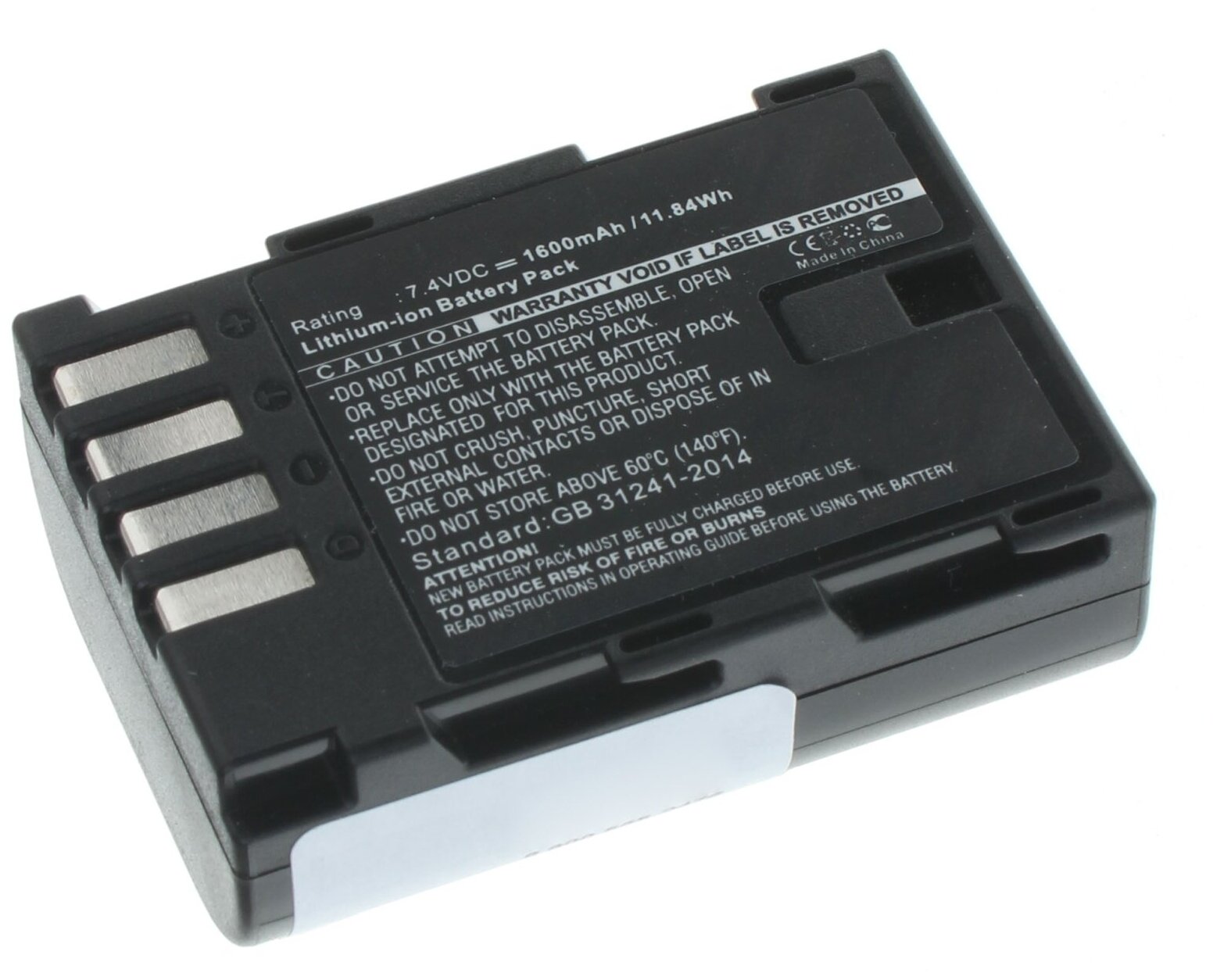 Аккумуляторная батарея iBatt 1600mAh для Panasonic Lumix DMC-GH4, Lumix DMC-GH3