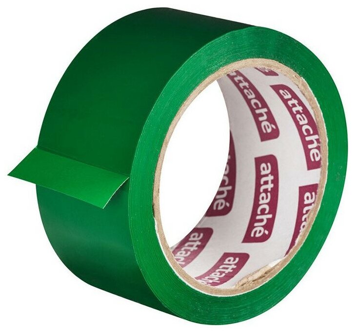 Клейкая лента упаковочная ATTACHE 48мм х 66м 45мкм (зеленая)