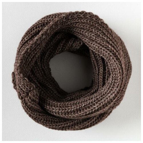 Снуд женский, цвет тёмно-коричневый, размер 53х34