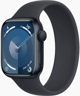 Умные часы Apple Watch Series 9 45 мм Aluminium Case GPS, midnight Sport Band — купить в интернет-магазине по низкой цене на Яндекс Маркете