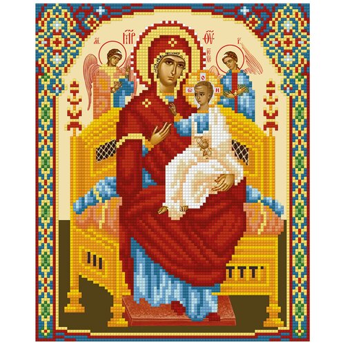 Кристальная (алмазная) мозаика фрея ALVR-097 Икона Божией Матери Всецарица 22 х 27 см