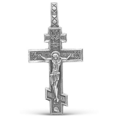 Крест нательный шестиконечный, посеребрение