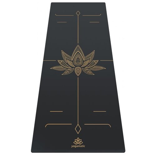фото Каучуковый коврик для йоги lotos grey gold 185*68*0,4 см yogamatic