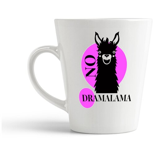 фото Кружка-латте coolpodarok прикол лама на фиолетовом фоне