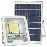 Прожектор на солнечной батарее 50W IP67 Датчик света + пульт ДУ Uni Hauss - изображение