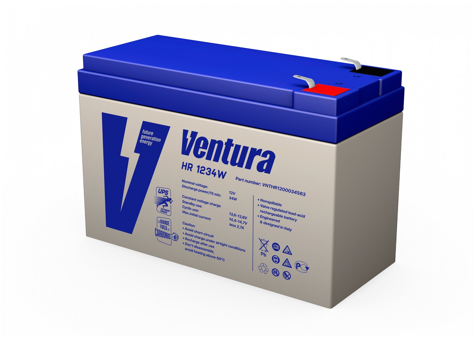 Аккумуляторная батарея Ventura HR 1234W 12В 9 А·ч