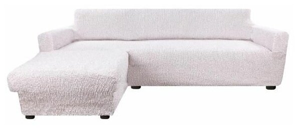 Чехол для мебели: Чехол на угловой диван с левым выступом Тела Пианта молочный