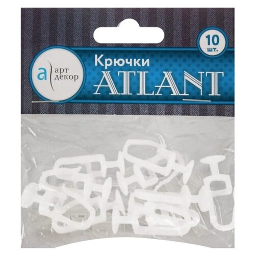 Крючки «Atlant» пластик цвет белый