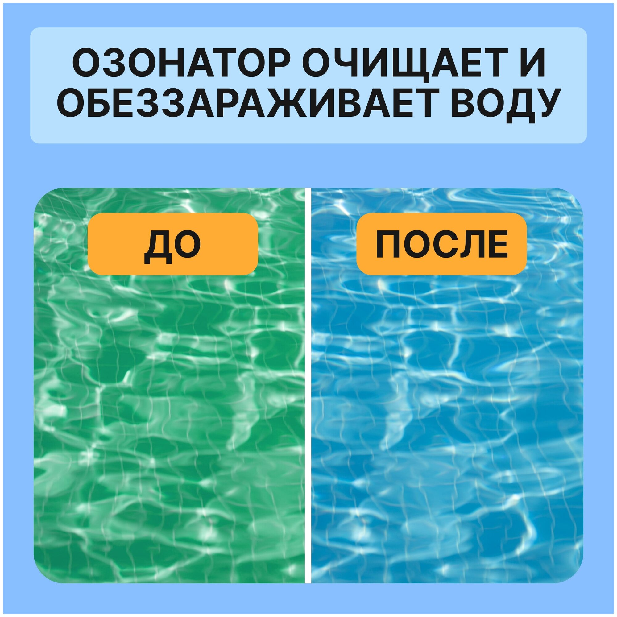 Система очистки воды в бассейне AmberPool ITX/BSW 3 000 литров рециркуляционная с озонатором для каркасного и надувного - фотография № 8