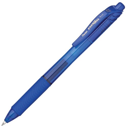 Ручка гелевая автомат. PENTEL BL107-CX EnerGel Rec 0,7мм син, ЭКО, манж