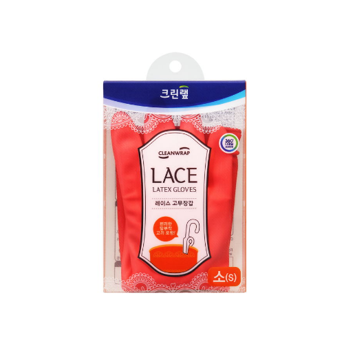 Перчатки Clean Wrap Lace латексные, 1 пара, размер S, цвет коралловый