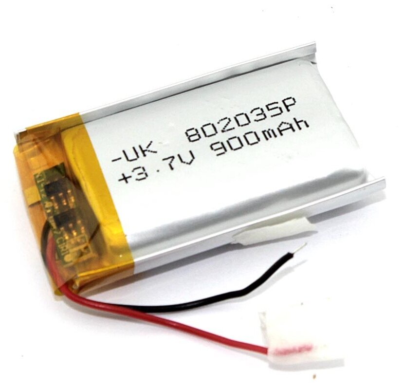 Аккумулятор Li-Pol (батарея) 8*20*35мм 2pin 3.7V/900mAh