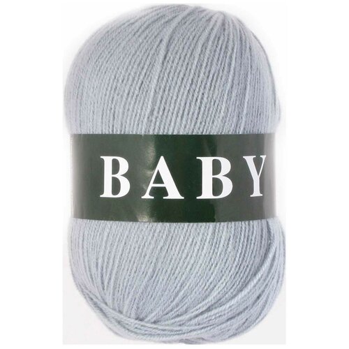 Пряжа Vita Baby (Беби) 2869 светло-серый 100% акрил 100г 400м 5шт