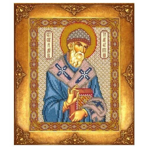 фото Набор для вышивания бисером русская искусница арт.341 би св. спиридон тримифутский 18х22,5 см