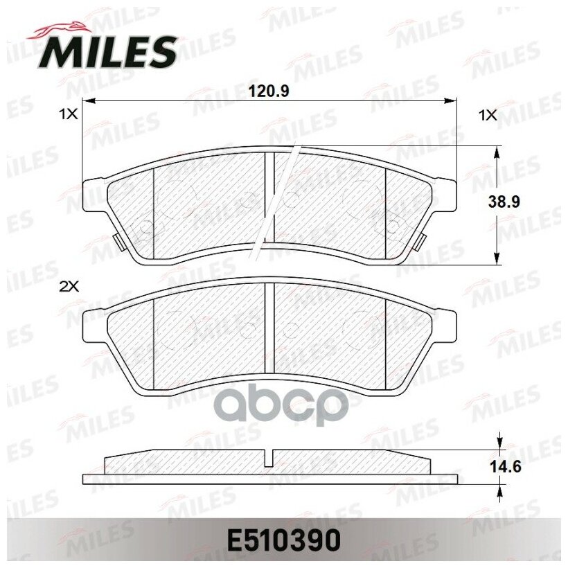 Колодки Тормозные Chevrolet Epica 06- Задние Ceramic Miles арт. E510390