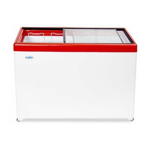 Морозильный ларь с прямым стеклом снеж МЛП-400 красный 42340₽