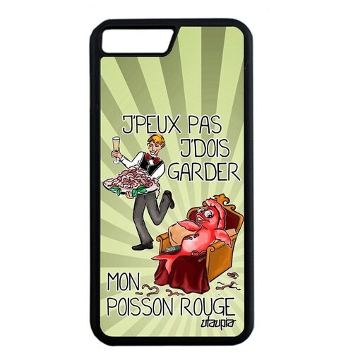 фото Противоударный чехол на смартфон // apple iphone 8 plus // "не могу - у меня красная рыбка!" прикольный отговорка, utaupia, светло-зеленый