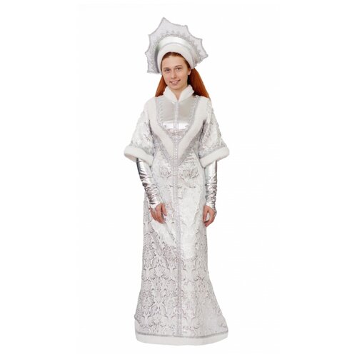 фото Карнавальный костюм "снегурочка метелица", платье, рукава, кокошник, р. 48 батик