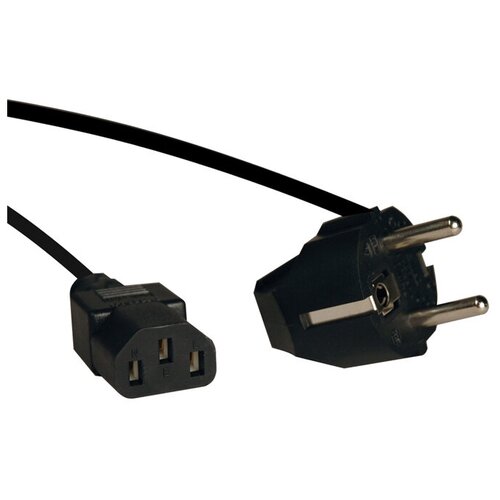 Tripp Lite Кабель питания C13 to Schuko, 10A, 250V, 17 AWG, 1.8 метра ,черный C13 to Schuko, European Computer Power Cord - 10A, 250V, 17 AWG, 6 ft. (1.8 m), Black