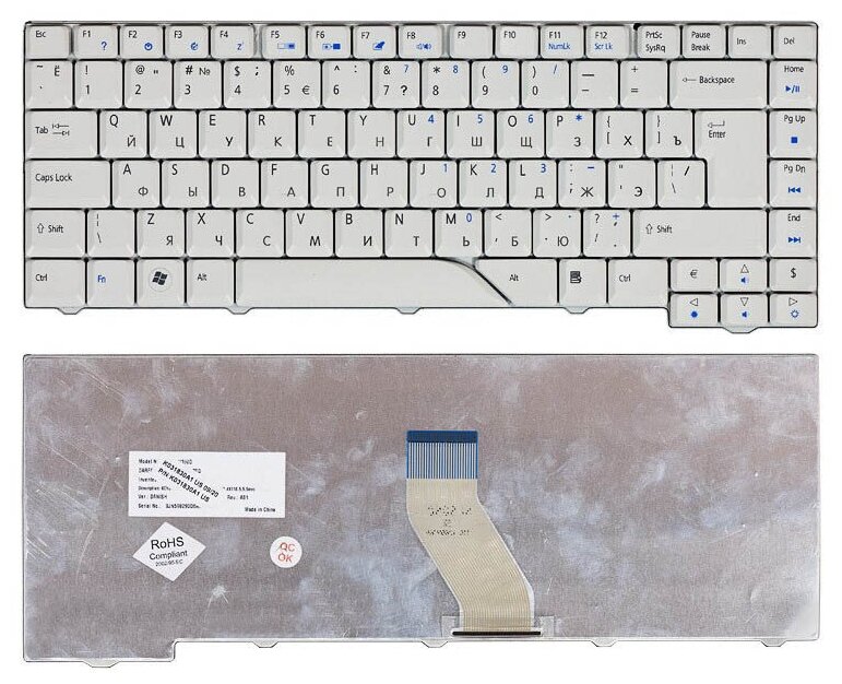 Клавиатура для ноутбука Acer AEZD1700010 русская белая